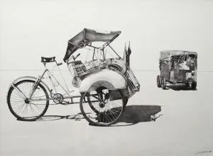 Becak dan Gerobak Malioboro