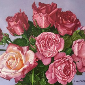 Nine Pink Roses